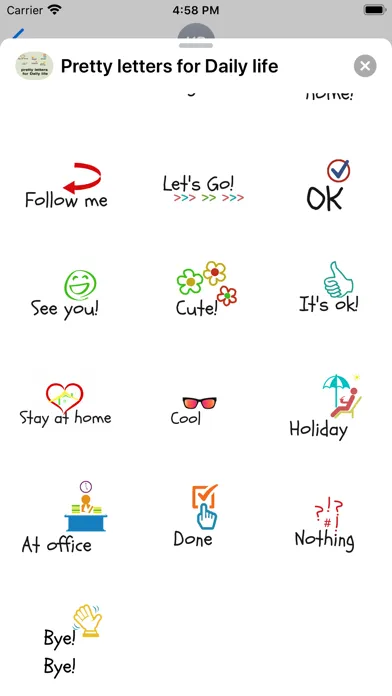 Tangkapan layar Pretty letters for Daily life