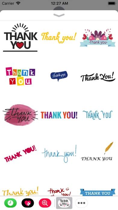 Tangkapan skrin Thank You Stickers 2018