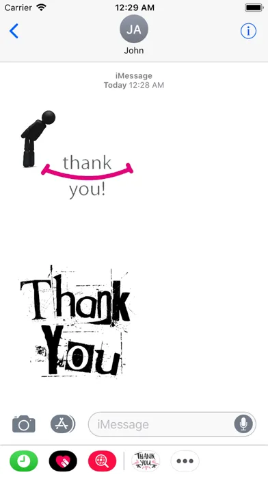 Tangkapan skrin Thank You Stickers 2018