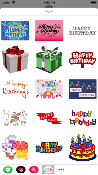 Screenshot di Happy Birthday Stickers 2017
