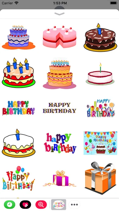 Screenshot di Happy Birthday Stickers 2017