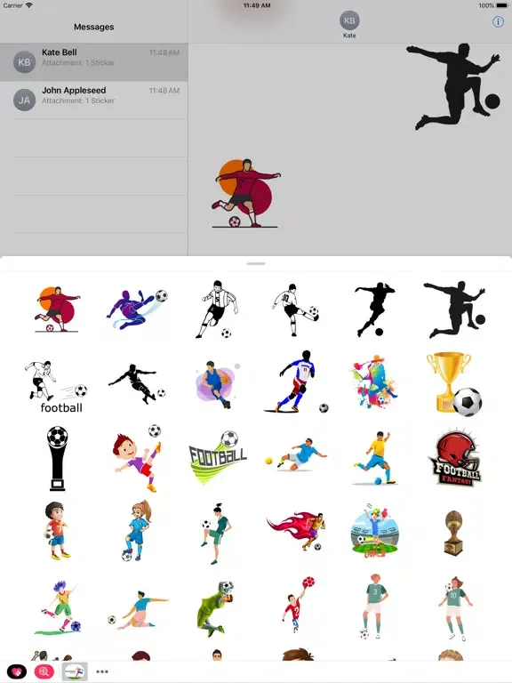football stickers 2021 iPad  سکرین شاٹس