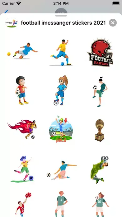football stickers 2021 سکرین شاٹس