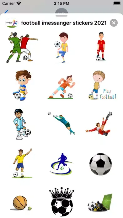 football stickers 2021 سکرین شاٹس