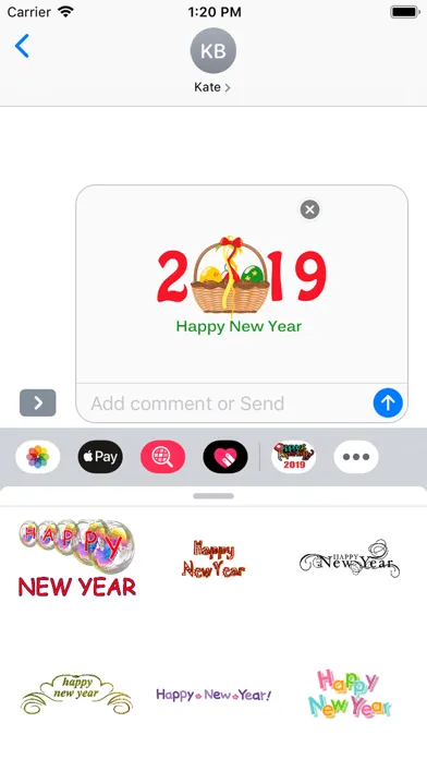 Capturas de pantalla de Happy New Year i-Stickers
