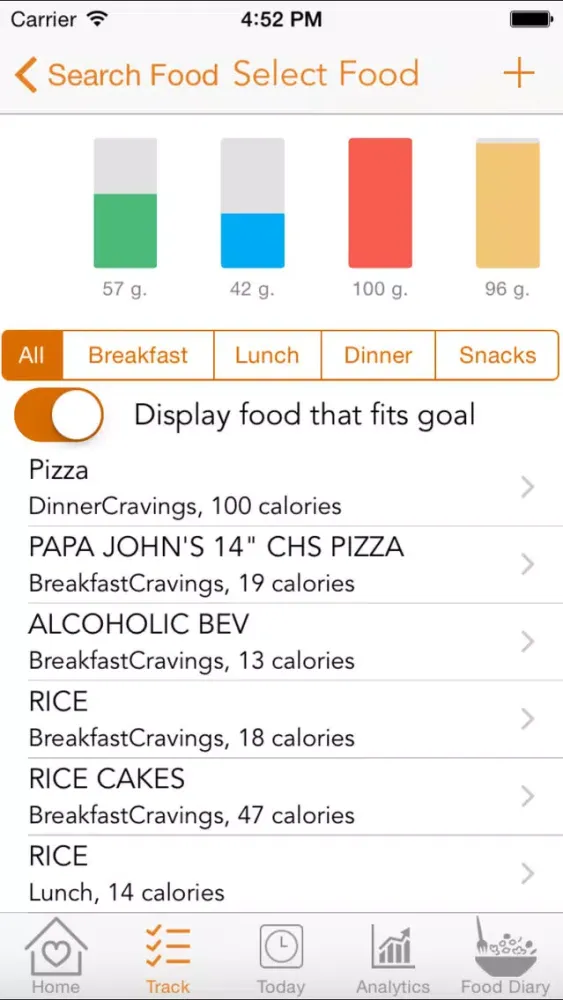 Diabetes Cravings – Control blood glucose level with Carb Tracker that manages food craving and enables healthy food choices Ekran Görüntüleri