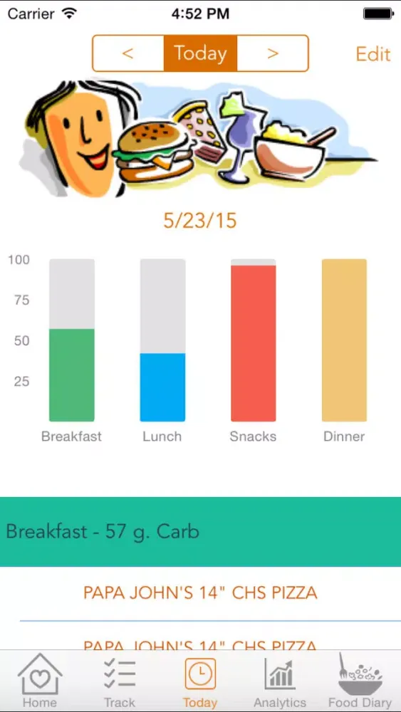 Diabetes Cravings – Control blood glucose level with Carb Tracker that manages food craving and enables healthy food choices Ekran Görüntüleri