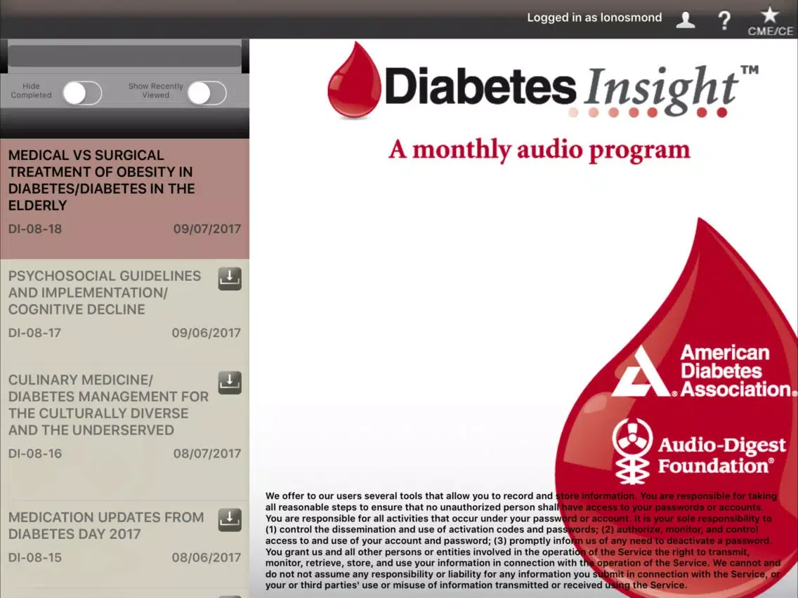 Screenshot di Diabetes Insight iPad 