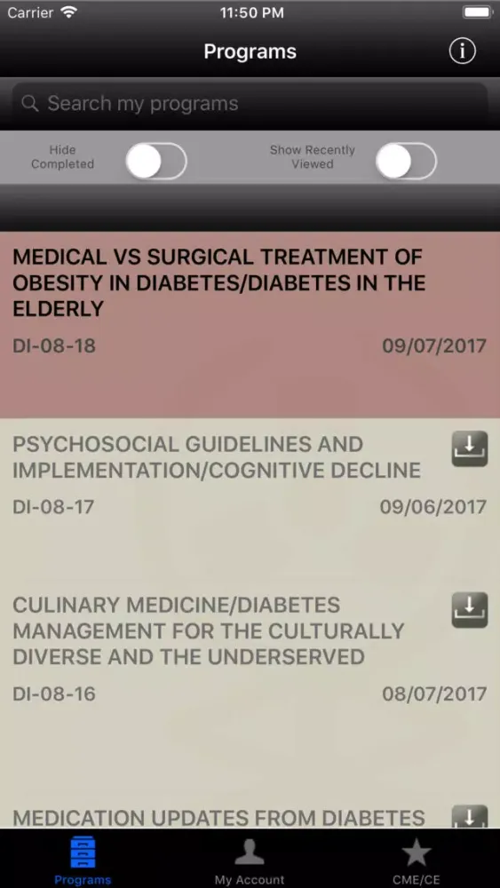 Screenshot di Diabetes Insight