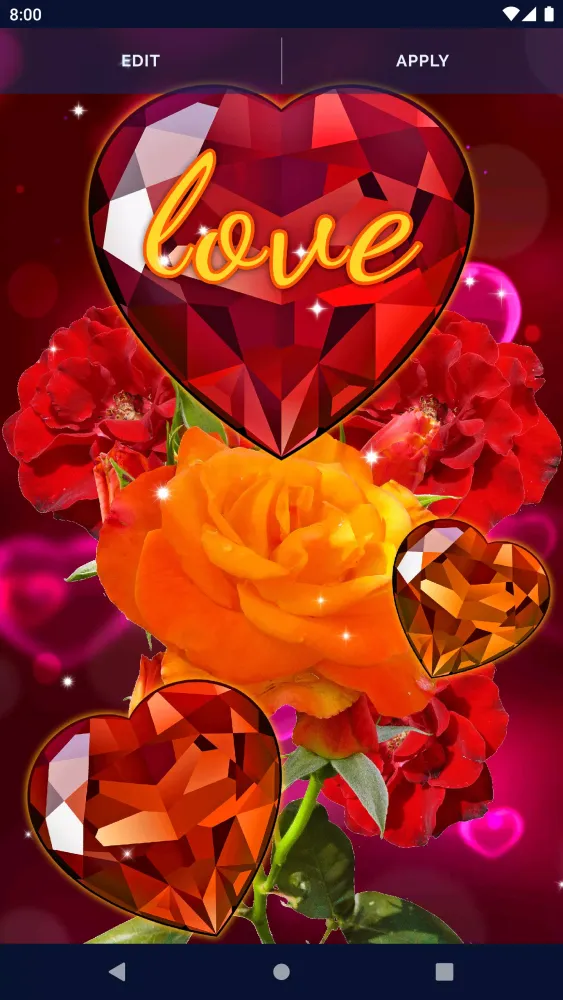Diamond Hearts Live Wallpaper স্ক্রিনশট