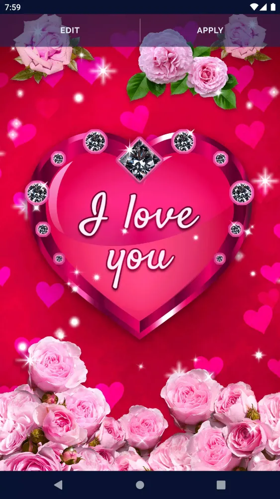 Diamond Hearts Live Wallpaper স্ক্রিনশট