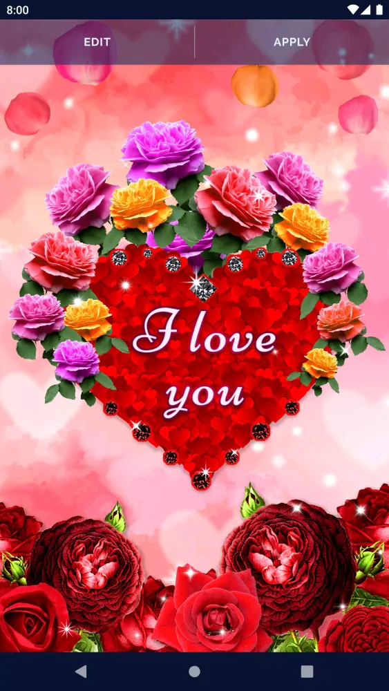Diamond Hearts Live Wallpaper স্ক্রিনশট