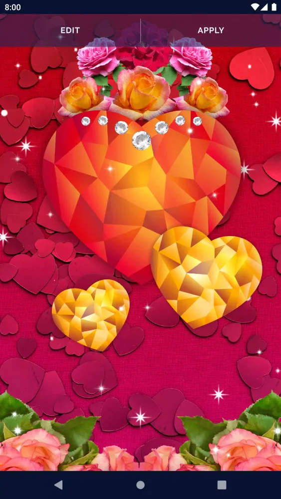 Diamond Hearts Live Wallpaper স্ক্রিনশট