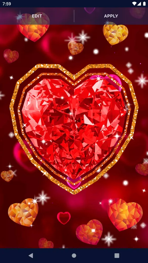 Diamond Hearts Live Wallpaper স্ক্রিনশট