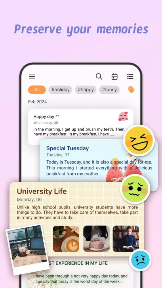 My Diary Screenshots
