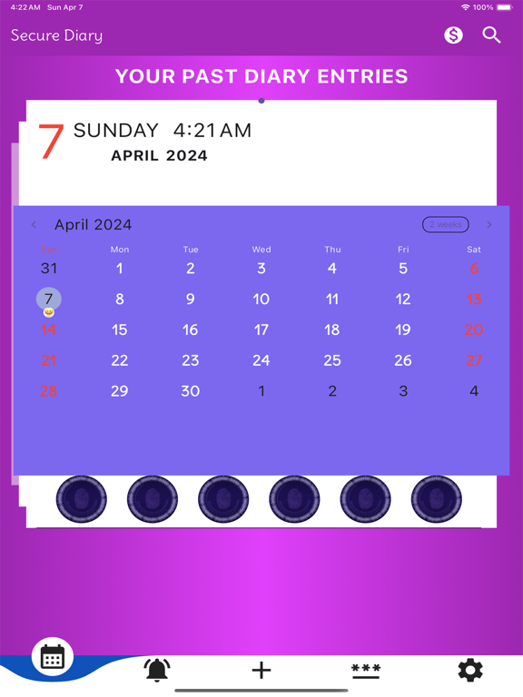 Journal-Diary with password iPad  スクリーンショット