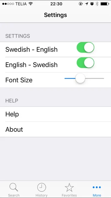 Dict.SE Swedish - English - Swedish dictionary (lexikon) Screenshots