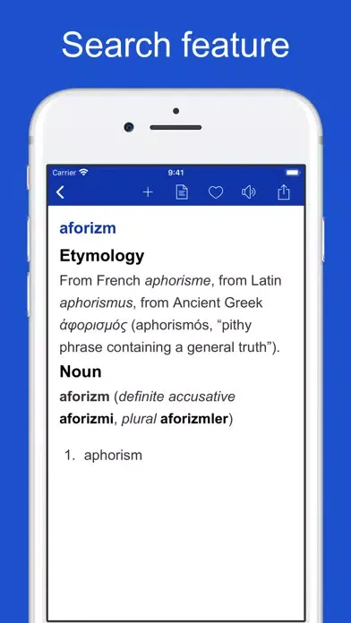Capturas de tela do Turkish Etymology Dictionary