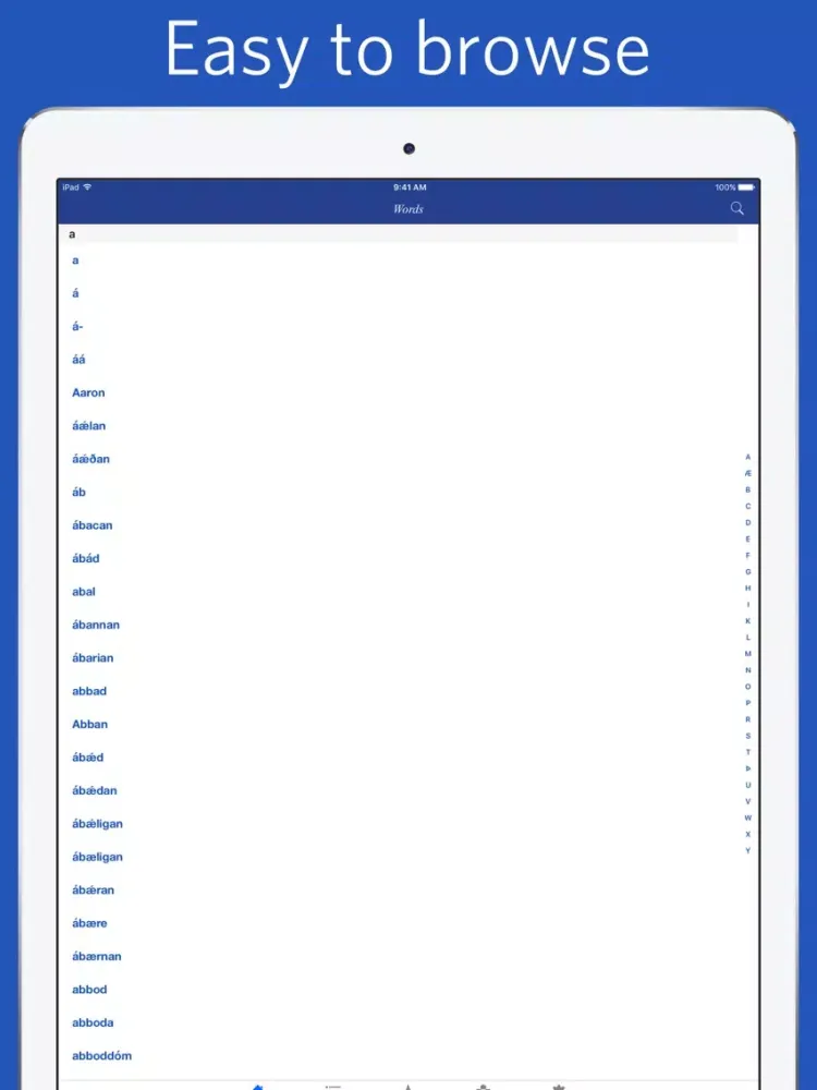 Captures d'écran de Dictionary of Old English iPad 