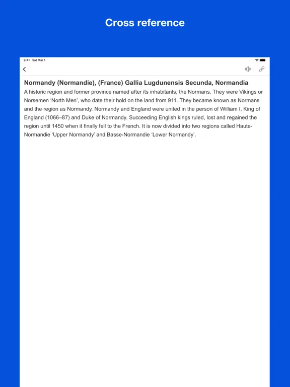 ภาพหน้าจอของ Place Name Origin Dictionary iPad 