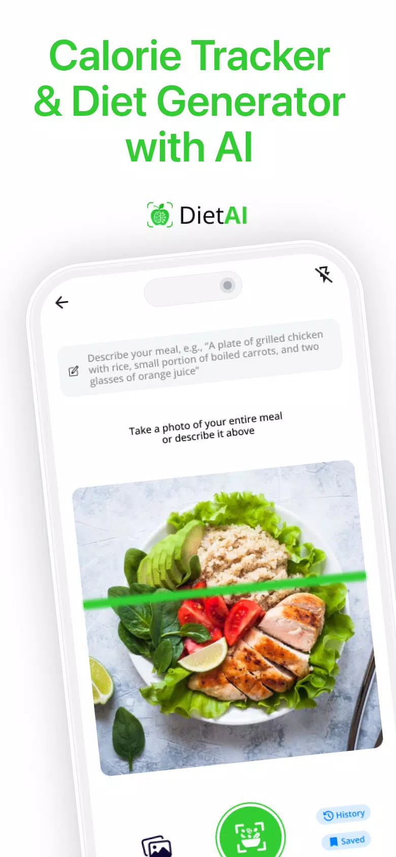 DietAI Screenshot - Calorie Tracking