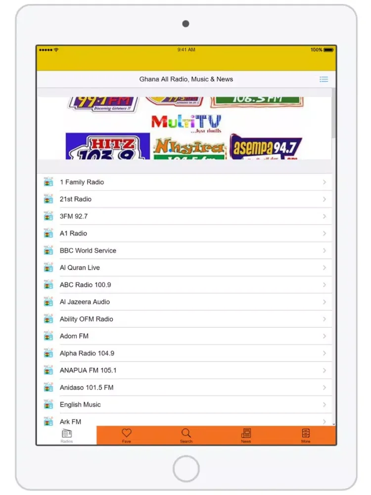 Ghana All Radios, Music & News iPad  سکرین شاٹس