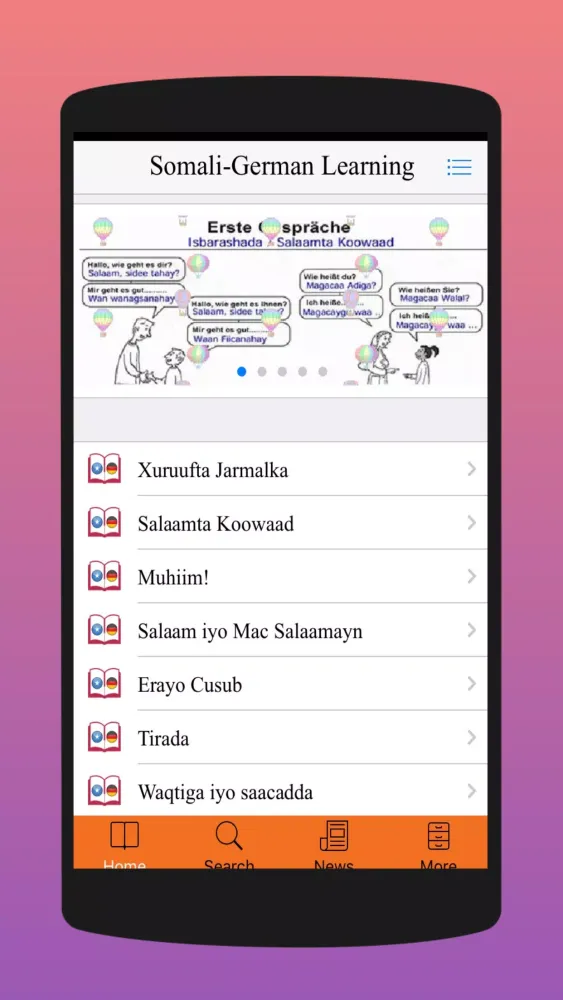 Somali To German Learning Ekran Görüntüleri