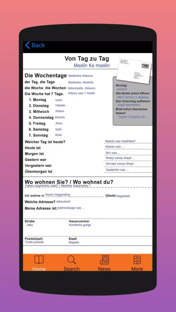 Somali To German Learning Ekran Görüntüleri