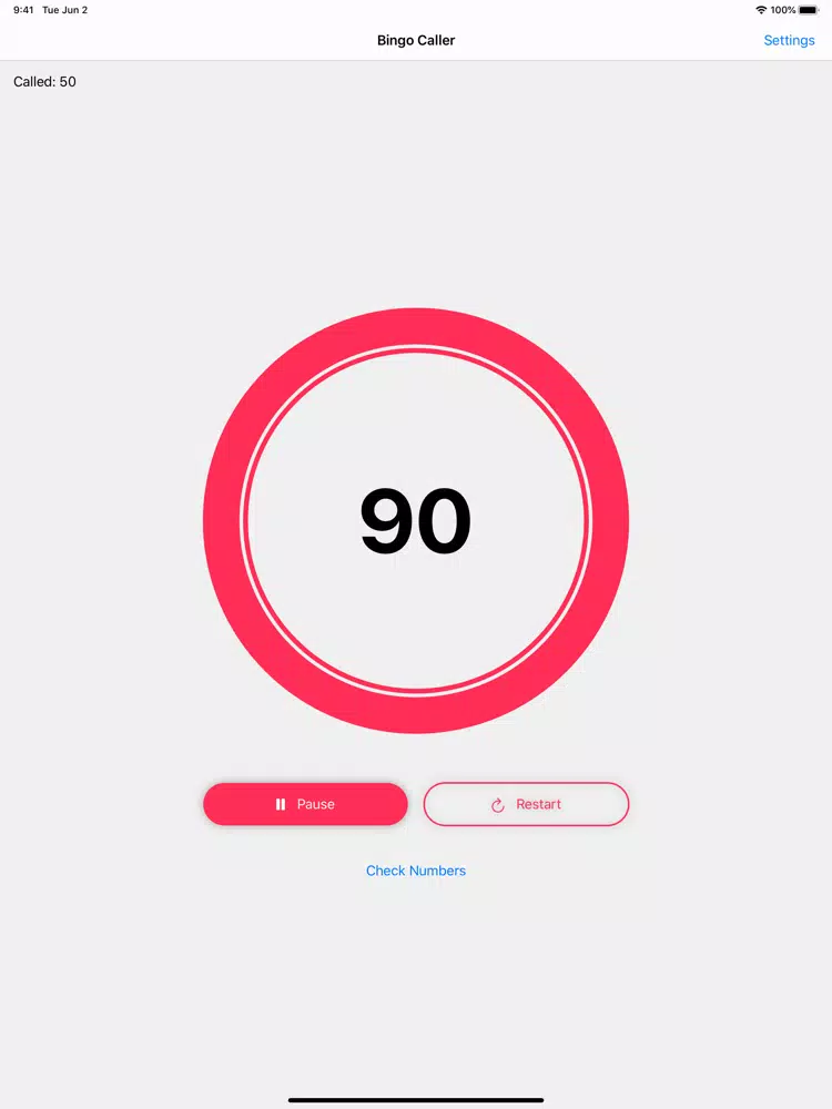 Bingo Caller - Play at Home iPad  Screenshots