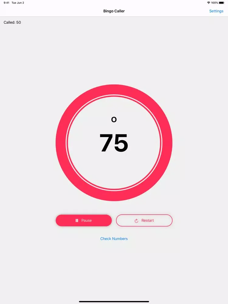 تصاویر Bingo Caller - Play at Home iPad 