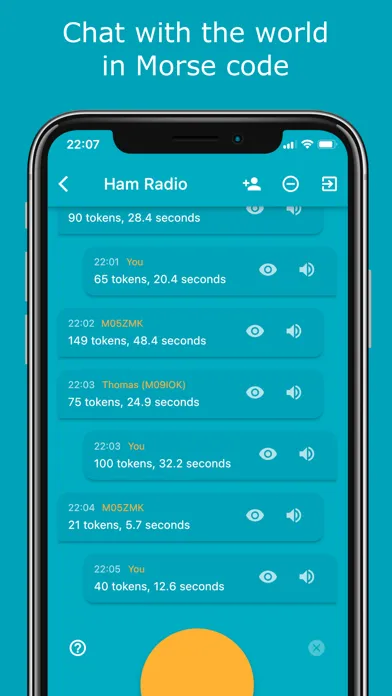 Capturas de tela do Morse Chat: Chat in Morse Code