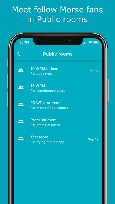 Capturas de tela do Morse Chat: Chat in Morse Code