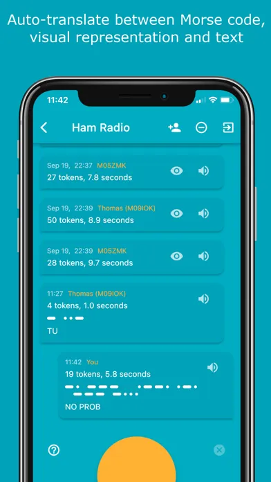 Capturas de tela do Morse Chat: Chat in Morse Code
