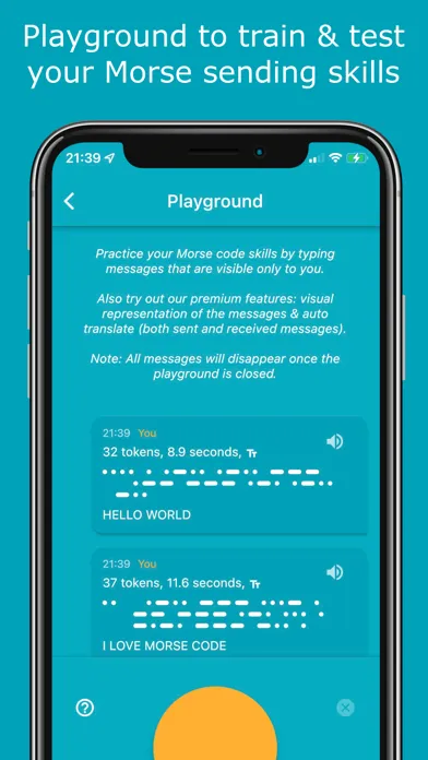 Capturas de tela do Morse Chat: Chat in Morse Code
