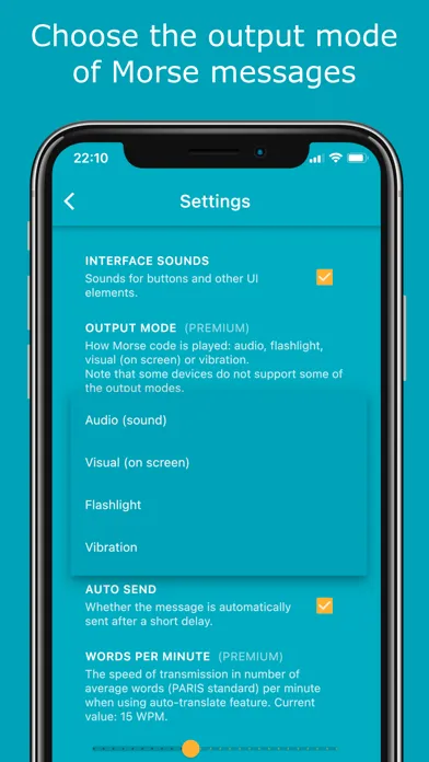 Capturas de tela do Morse Chat: Chat in Morse Code