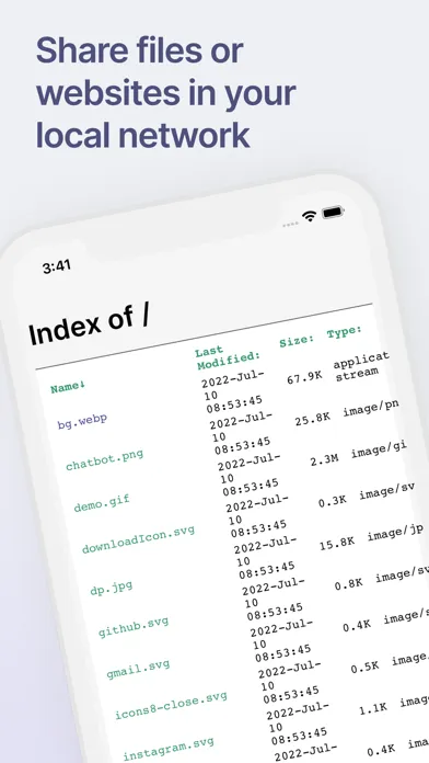 Server: Host Files Locally سکرین شاٹس