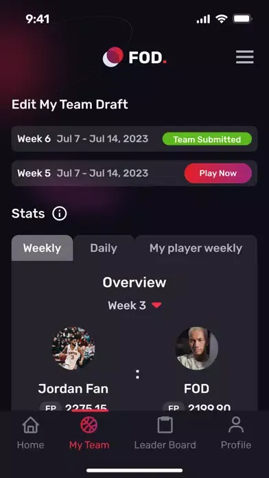 Field of Dreams Fantasy Sports Ekran Görüntüleri