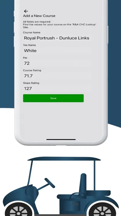 Tangkapan skrin Easy Golf Handicap Calculator