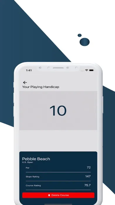 Tangkapan skrin Easy Golf Handicap Calculator