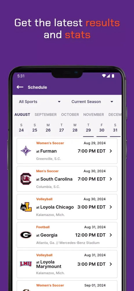 Clemson Tigers スクリーンショット