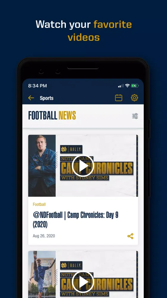 Fighting Irish Mobile Screenshots