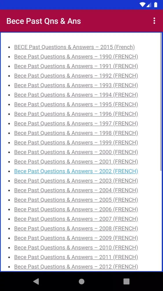 ภาพหน้าจอของ Bece past questions and answer