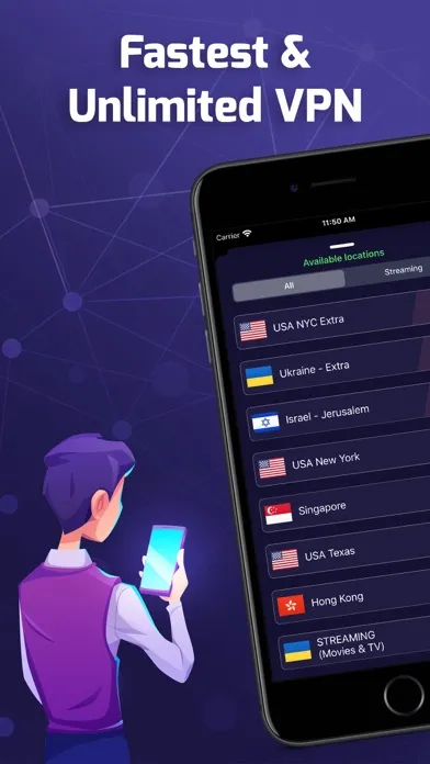 Captures d'écran de VPN Sense