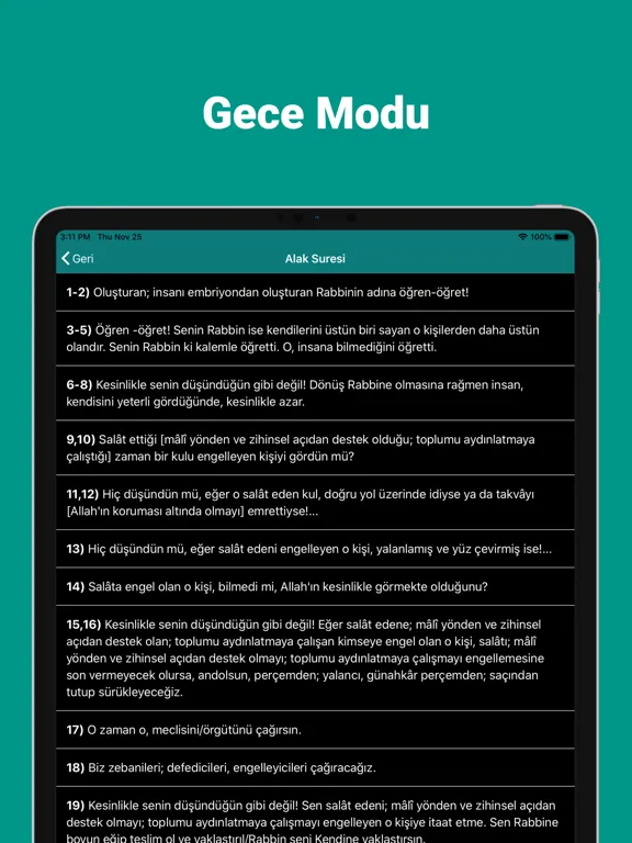 Скриншоты Kuran Meali Hakkı Yılmaz iPad 