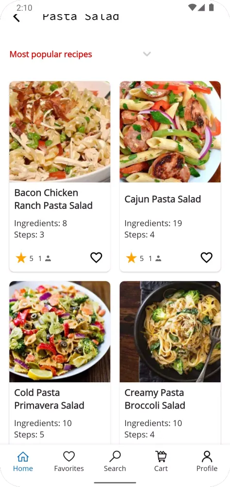 Salad Recipes Screenshots