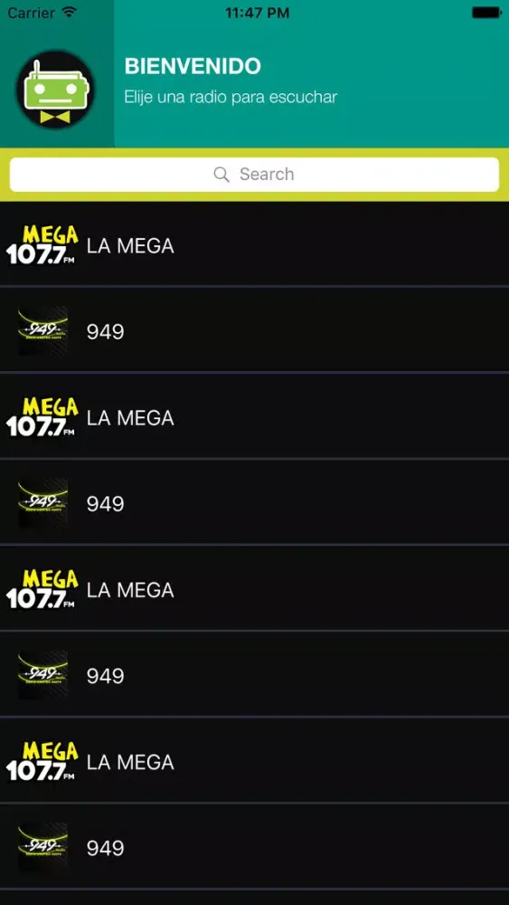 Captures d'écran de MysterRadio