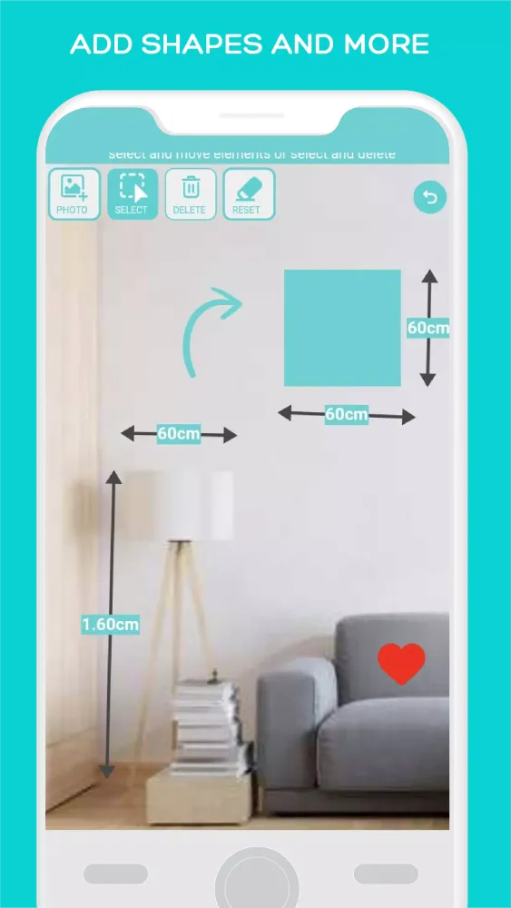Captures d'écran de simple photo Measure Dimension