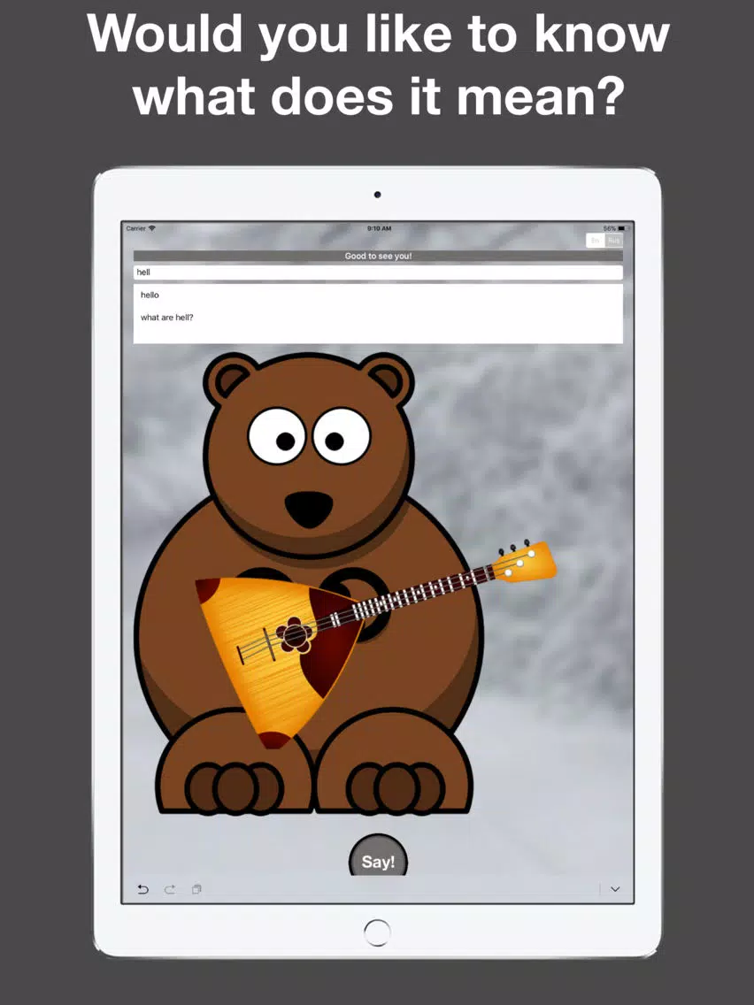 What does the Russian say? iPad  Screenshots