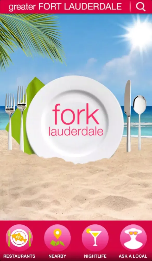 Capturas de tela do Fork Lauderdale Dining App