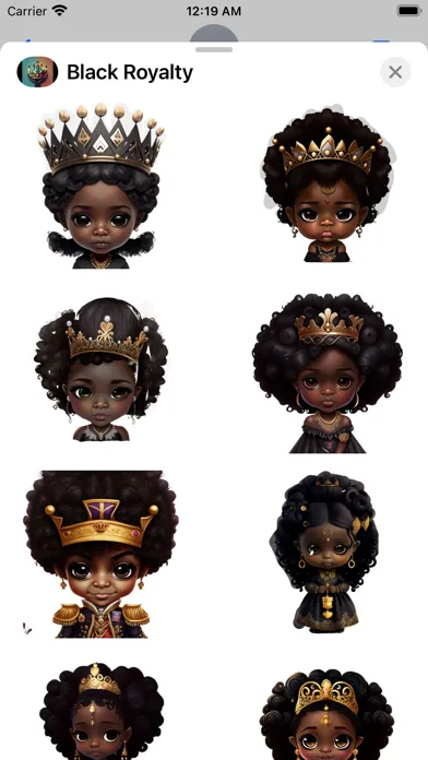 Screenshot di Black Royalty Stickers